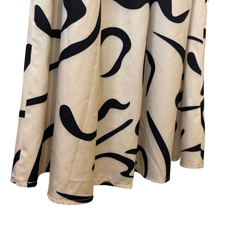 Joress Curve 1XL Cream and Black off shoulder plus size 37” knee length dress - Picture 3 of 11